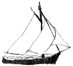 Das goldschiffel-Logo: Segelyacht mit Schonertakelung