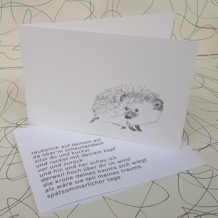 Draufsicht: Tuscheskizze:Igel